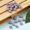 Polymer Clay Rhinestone Beads RB-H284-6MM-Half-371-4