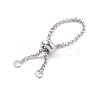 304 Stainless Steel Rolo Chains Slider Ring Findings RJEW-JR00443-4