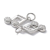 Brass Micro Pave Cubic Zirconia Pendants KK-R148-03P-2