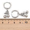 316 Surgical Stainless Cherry Hoop Earrings EJEW-C160-11A-3