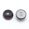 Natural Black Agate Cabochons G-E492-H-15-2