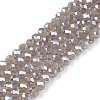 Electroplate Glass Beads Strands EGLA-A044-J4mm-B10-1