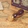 DIY Letter Scrapbook Brass Wax Seal Stamps and Wood Handle AJEW-P068-B06-5