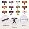 24Pcs 12 Styles Wood Round Prayer Beads Bracelets BJEW-DC0001-12-4
