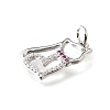 Brass Micro Pave Cubic Zirconia Pendants KK-V007-005P-01-2