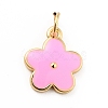Rack Plating Brass Enamel Charms KK-G387-09G-07-1