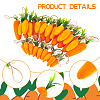 45Pcs 3 Style Flocky Foam Pendant Decoration HJEW-GL0001-03-4