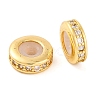 Rack Plating Brass Clear Cubic Zirconia Beads KK-M292-02G-03-2
