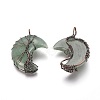 Natural Green Aventurine Tree of Life Wire Wrapped Pendants G-L520-E04-R-NF-2