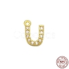 Real 18K Gold Plated 925 Sterling Silver Micro Pave Clear Cubic Zirconia Charms STER-P054-10G-U-1