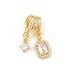 Brass Micro Pave Cubic Zirconia Pendants KK-Z151-17G-2