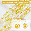 8 Strands Transperant Electroplate Glass Beads Strands GLAA-BBC0001-04C-2