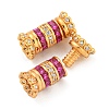925 Sterling Silver Micro Pave Cubic Zirconia Screw Clasps STER-U001-05C-G-2
