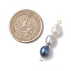 Natural Cultured Freshwater Pearl Potato Beaded Connector Charms PALLOY-JF04985-2