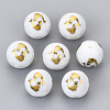 Electroplate Glass Beads EGLA-S178-11C-02-1