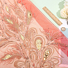 Peacock Tail Pattern Polyester Lace Computerized Embroidery Ornament Accessories DIY-WH0308-234C-3