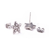 Crystal Rhinestone Star Stud Earrings EJEW-I278-02P-2