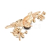 Hummingbird & Flower Alloy Rhinestone Pins JEWB-B038-03G-2