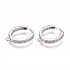 Brass Huggie Hoop Earring Findings ZIRC-F103-03-P-1