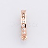 Brass Micro Pave Cubic Zirconia Enhancer Shortener Pendant Bails ZIRC-P007-03RG-NR-1