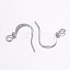 Brass Platinum French Earring Hooks X-KK-Q365-P-NF-2