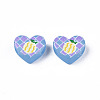 Transparent Printed Acrylic Beads MACR-S373-124-H-4