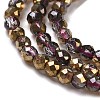 Transparent Electroplate Glass Beads Strands LS-GLAA-H021-01A-HP07-4