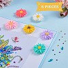 6Pcs 6 Colors Flower Plastic Diamond Painting Magnet Cover Holder AJEW-SZ0001-98-4