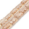 Electroplate Glass Beads Strands EGLA-L045-F-PL04-1