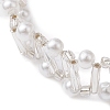 Imitated Pearl Acrylic & Glass Beaded Bracelets with 304 Stainless Steel Lobster Claw Clasps for Women BJEW-JB10199-02-4