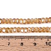 Electroplate Transparent Glass Beads Strands EGLA-N022-09A-B07-4