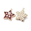 Brass Enamel Pendants KK-I661-03G-B-2