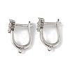 Brass Flower Hoop Earring Findings ZIRC-L097-054P-1