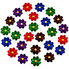 50Pcs 5 Colors Computerized Embroidery Cloth Iron on/Sew on Patches PATC-CY0001-17B-1