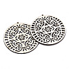 Undyed Natural Wooden Big Pendants X-WOOD-N007-021-2
