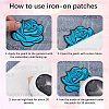 18Pcs 9 Colors Flower Embroider Self-adhesion Thread Iron on & Sew On Patches DIY-CY0001-22-5