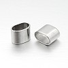 Non-Tarnish Rectangle 304 Stainless Steel Slide Charms/Slider Beads STAS-N065-98-1