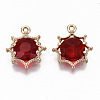 Faceted Glass Pendants GLAA-S191-002A-G-NR-2