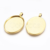 Alloy Pendant Cabochon Settings PALLOY-2422-AG-FF-2