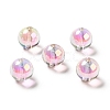 Two Tone UV Plating Rainbow Iridescent Acrylic Beads TACR-D010-03A-06-1