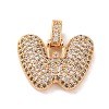 Brass Micro Pave Cubic Zirconia Pendants KK-C076-29W-G01-1