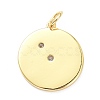 Brass Micro Pave Clear Cubic Zirconia Pendants ZIRC-L091-104G-2