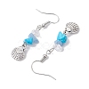 Natural & Synthetic Mixed Stone Dangle Earrings EJEW-JE06147-5
