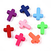Spray Painted Acrylic Beads ACRP-N003-06-1