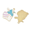 Easter Alloy Enamel Pendants ENAM-I082-02G-06-2