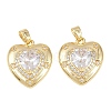 Brass Micro Pave Cubic Zirconia Pendants KK-H257-05G-01-1