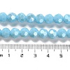 Electroplate Opaque Glass Beads Strands EGLA-A035-P8mm-A08-4