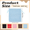 5Pcs 5 Colors Rectangle Polyester Imitation Burlap Packing Pouches Drawstring Bags ABAG-LP0001-65A-2