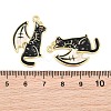 Alloy with Black Enamel Pendants AL-CBA2919-02G-07-3