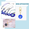 20Pcs 5 Colors Handmade Lampwork Evil Eye Pendants LAMP-HY0001-03-7